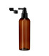 PET-Kunststoffflasche braun 200 ml mit schwarzem Zerstäuber Sprühkopf