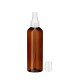 PET-Kunststoffflasche braun 200 ml mit transparentem Zerstäuber | Leer