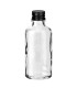 Glasflasche 50 ml klar mit schwarzem Aluminium-Schraubverschluss 18 mm
