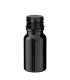 Schwarze Glasflasche 10 ml mit schwarzem Aluminium-Schraubverschluss