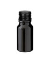 Glasflasche 10 ml schwarz mit schwarzem Aluminium-Schraubverschluss