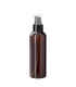 PET-Kunststoffflasche braun 150 ml mit schwarzer Pumpe - Leer 24/410