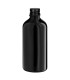 Schwarze Glasflasche 100 ml mit schwarzem Aluminium-Schraubverschluss