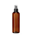 PET-Kunststoffflasche braun 200 ml mit schwarzer Pumpe [1]
