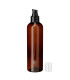 PET-Kunststoffflasche 250 ml braun mit schwarzer Dosierpumpe - 24/410