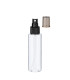 PET-Flasche 100 ml transparent mit schwarzem Zerstäuber [3] - Leer