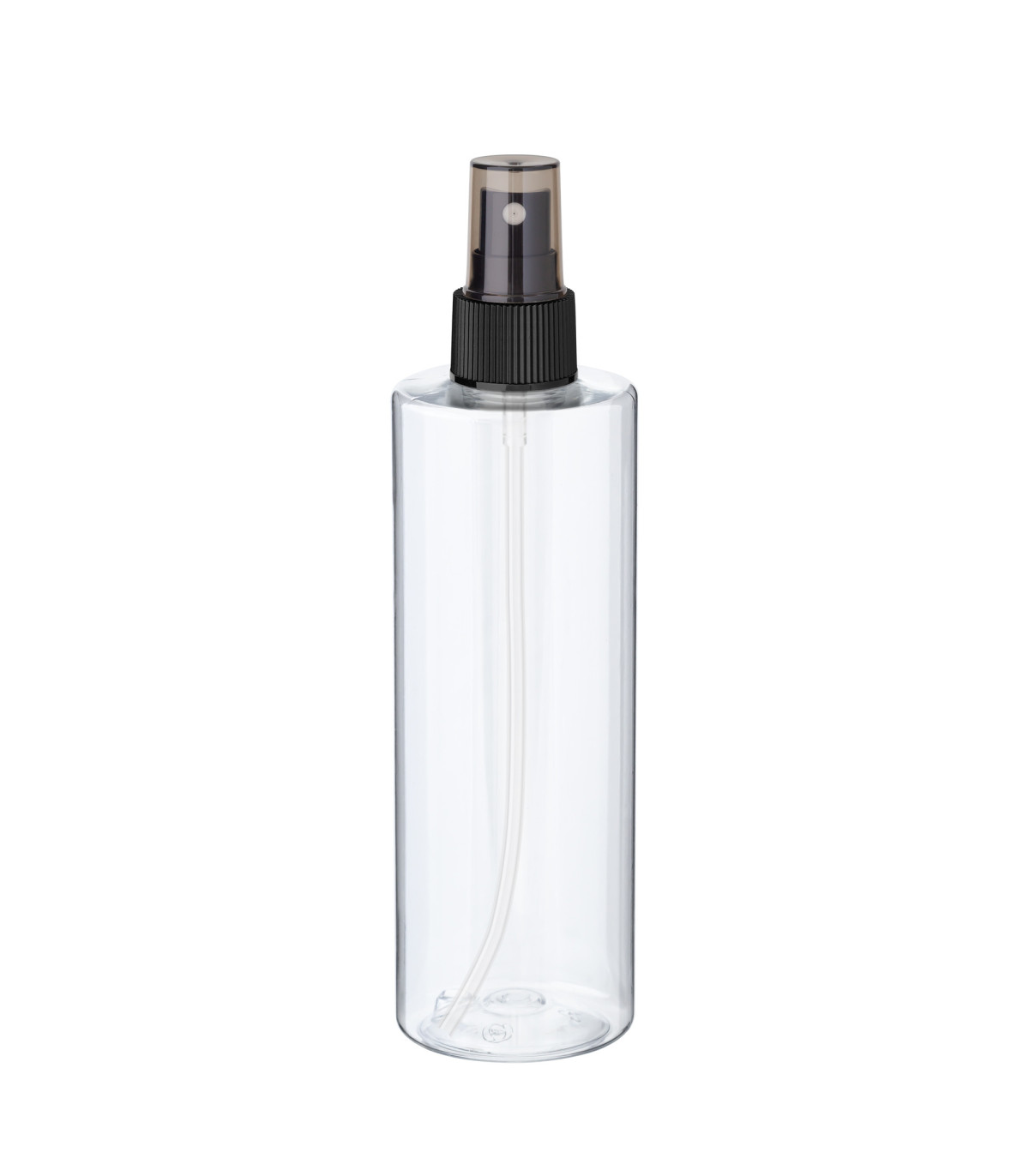 PET-Flasche 250 ml transparent mit schwarzem Zerstäuber [3] - DIN 24