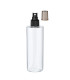 PET-Flasche 250 ml transparent mit schwarzem Zerstäuber [3] - DIN 24