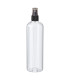 PET-Flasche 500 ml transparent mit schwarzem Zerstäuber [3] - Leer