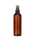 PET-Flasche 200 ml braun mit schwarzem Sprühkopf Pumpspray - DIN 24