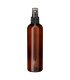 PET-Flasche 250 ml braun mit schwarzem Zerstäuber - Leer DIN 24