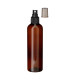 PET-Flasche 250 ml braun mit schwarzem Zerstäuber - Leer DIN 24