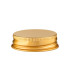 Weithalsglas 75 ml braun mit goldenem Aluminium-Schraubdeckel - Leer