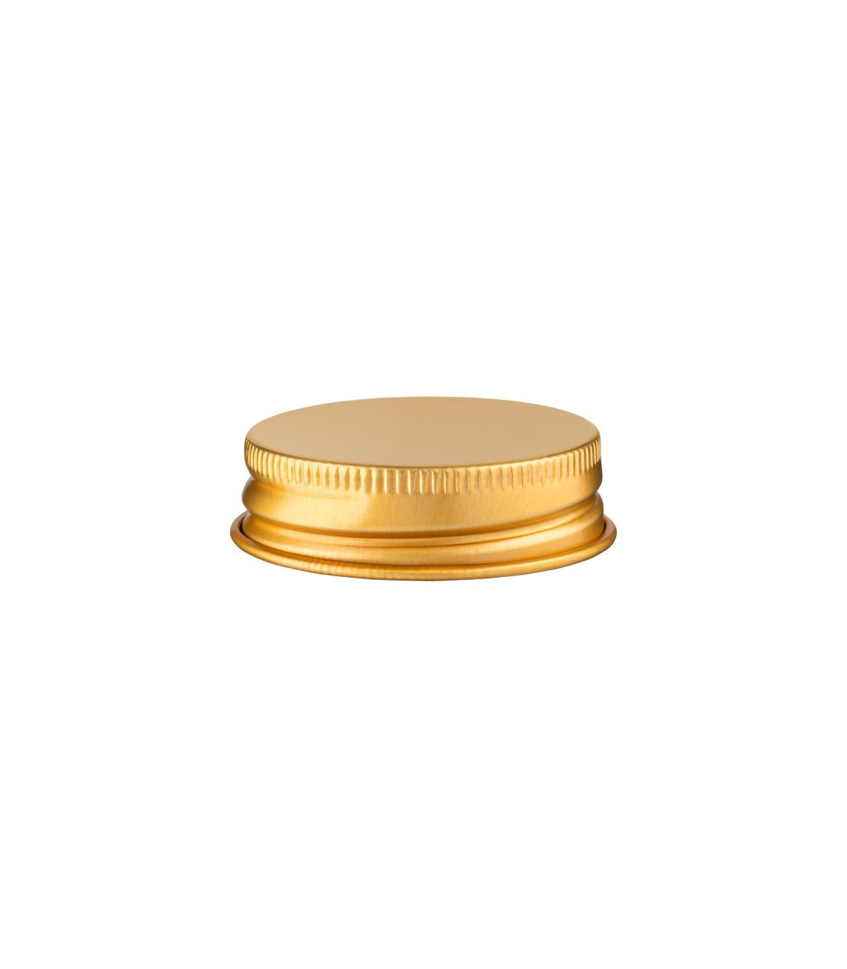 Weithalsglas 75 ml braun mit goldenem Aluminium-Schraubdeckel - Leer