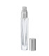 Glasflasche 10 ml klar hexagonal mit silbernem Zerstäuber - Leer