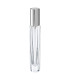 Glasflasche 10 ml klar hexagonal mit silbernem Zerstäuber - Leer