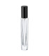 Parfümglasflasche 10 ml hexagonal klar mit schwarzem Zerstäuber - Leer