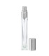 Parfümglasflasche 10 ml klar quadratisch mit silbernem Zerstäuber Leer
