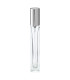 Parfümglasflasche 10 ml klar quadratisch mit silbernem Zerstäuber Leer