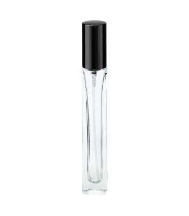 Glasflasche 10 ml klar quadratisch – Parfümzerstäuber mit Sprühkopf