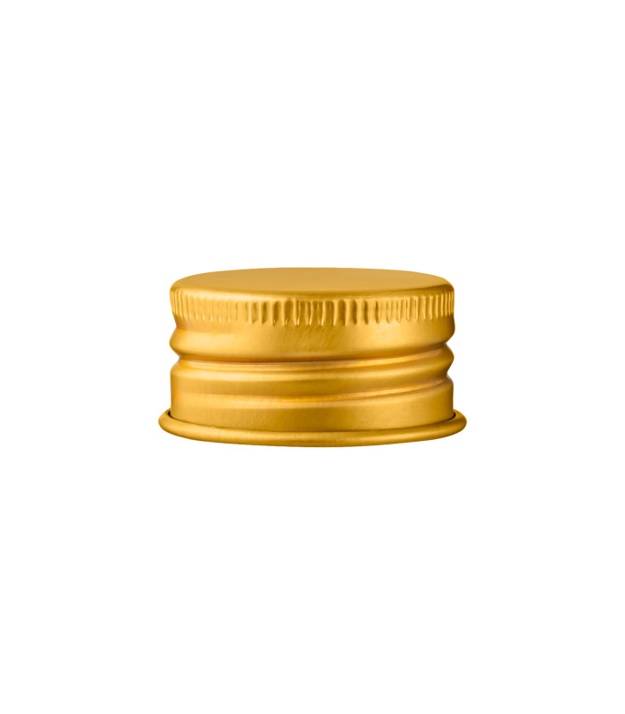 Goldener Aluminium Schraubverschluss 28 mm mit PP28 Gewinde