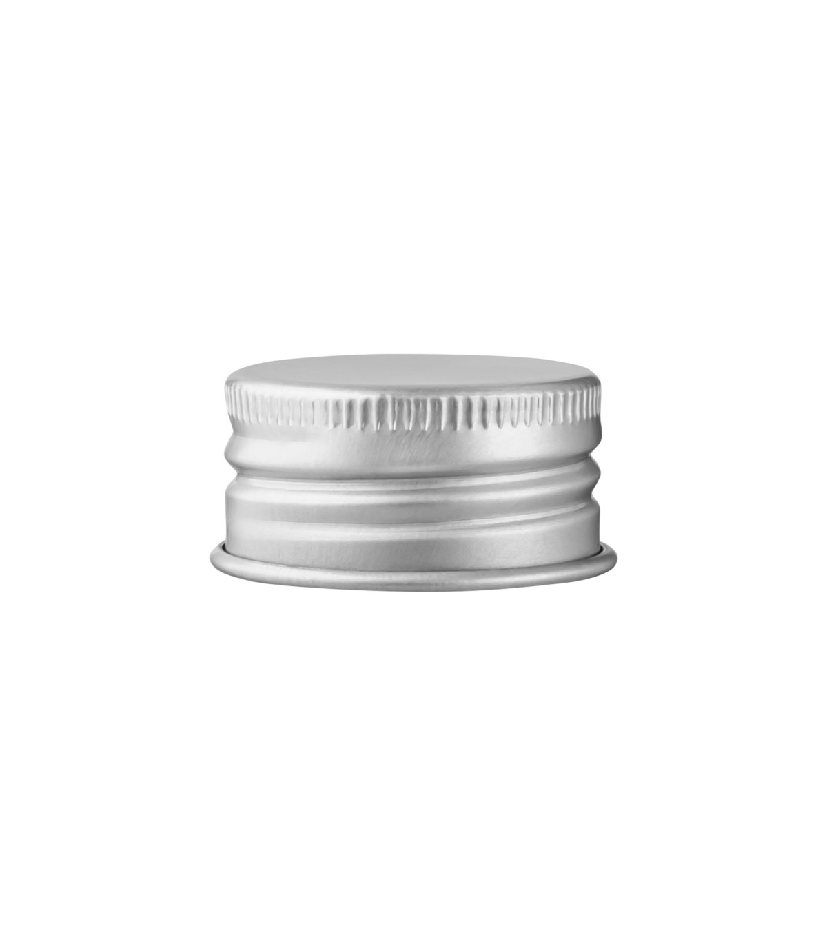 Aluminiumverschluss in Silber für Sirupflaschen 28 mm