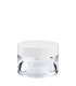 Glastiegel 30 ml klar mit weißem ABS-Deckel und Zwischendeckel