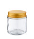 Kosmetiktiegel Glas klar 120 ml mit goldenem Aluminium Schraubdeckel