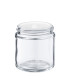 Kosmetiktiegel 120 ml aus Glas | Klar mit weißem Deckel