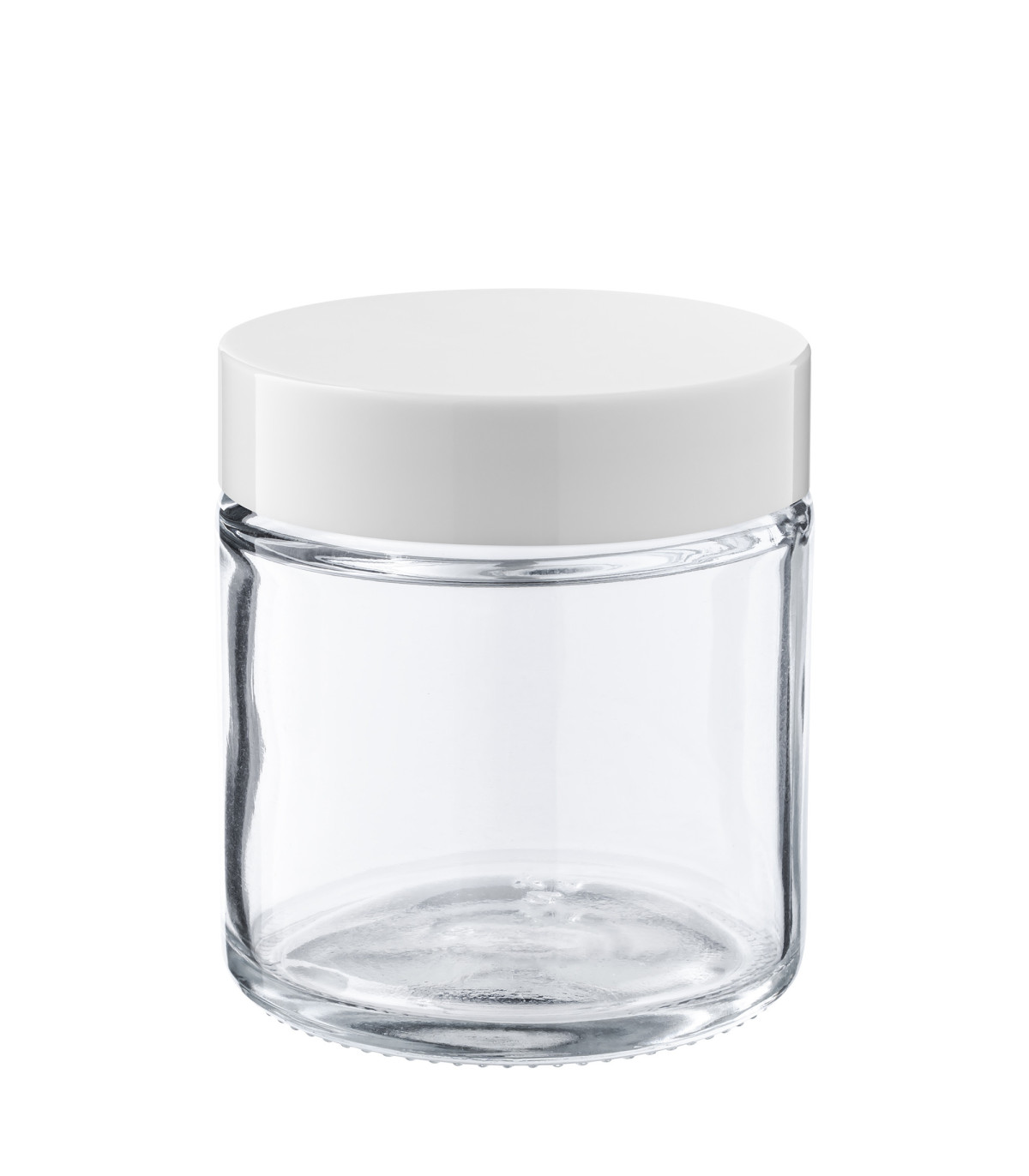 Kosmetiktiegel 120 ml aus Glas | Klar mit weißem Deckel
