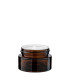 Glastiegel 20 ml braun mit schwarzem ABS-Deckel und Zwischendeckel
