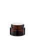 Glastiegel 15 ml braun mit schwarzem ABS-Deckel und Zwischendeckel