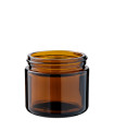 Glastiegel 60 ml braun 52/400