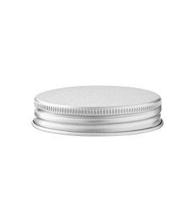 52/400 Aluminium Schraubdeckel silber - ideal für Glastiegel