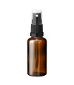 Glasflasche braun 50 ml mit schwarzem Zerstäuber