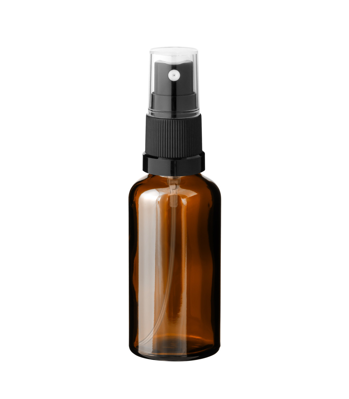 50 ml Braunglasflasche mit schwarzem Zerstäuber Sprühkopf - Spray Set