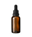 Glasflasche 30 ml braun mit schwarzer Pipette