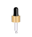 Glaspipette 43 mm mit goldenem Verschluss 18/410 [2]