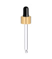 Glaspipette 18/410 mit goldenem Verschluss, 84 mm [2]