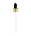 Glaspipette 105 mm mit goldenem Verschluss 18/410 [2]