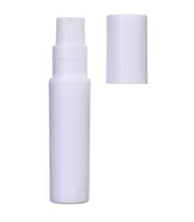 1,5 ml Plastikfläschchen mit Steckzerstäuber & weißem Verschluss