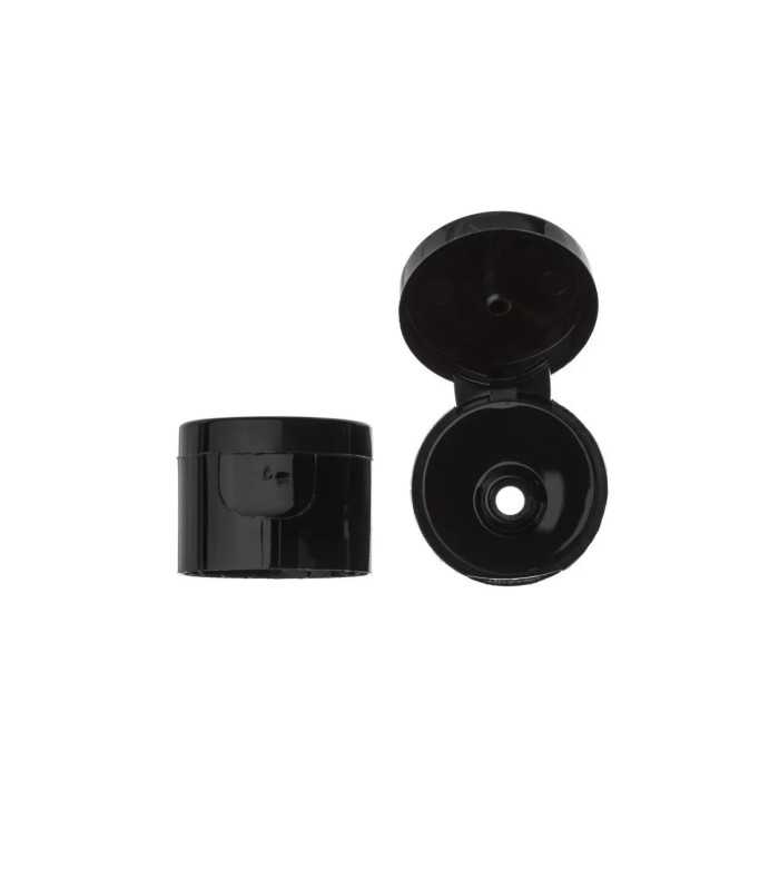 Flip-Top Kunststoffkappe Schwarz 24/410 für Kosmetikflaschen