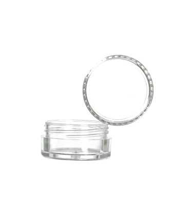 4 ml transparenter Kunststofftiegel mit Schraubdeckel - Kosmetikproben