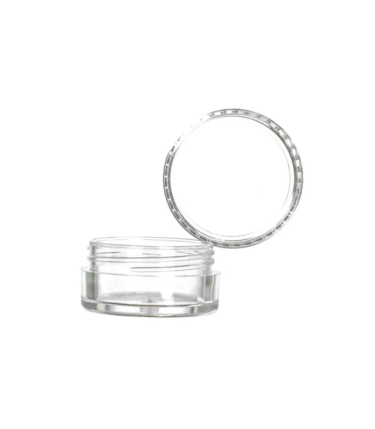 4 ml transparenter Kunststofftiegel mit Schraubdeckel - Kosmetikproben