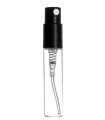 Klares Glasfläschchen 3 ml mit schwarzem Steckzerstäuber
