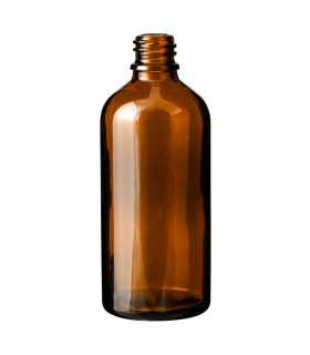 100 ml Braunglasflasche mit 18 mm Gewinde für Öle und Kosmetika