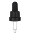 Glaspipette 42 mm mit schwarzem Verschluss 18/415