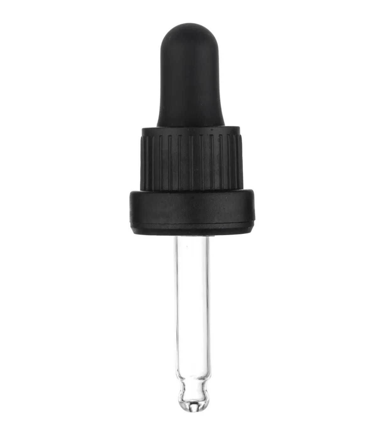 Glaspipette mit 53mm Länge und schwarzem Schraubverschluss