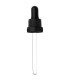Glas Tropfpipette 18415 mit schwarzem Verschluss 84 mm