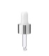 Glas Tropfpipette 18410 mit Silberverschluss 43 mm